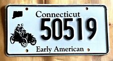 CONNECTICUT EARLY AMERICAN LICENSE PLATE CT 50519 VINTAGE PASSENGER EXCELLENT picture