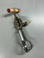 Vintage EKCO A&J High Speed Super Center Drive Egg Beater Hand Mixer Wood Handle picture