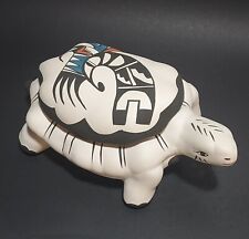 Irene H. Tigua Indian Turtle Lidded Figurine Pueblo Native American Pottery 1990 picture