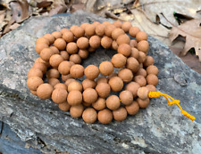 108 Phoenix Eye Bodhi Seed Mala Necklace with Yellow Thread - Handmade in Nepal picture