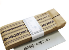Japanese Traditional KAKU OBI Kimono Belt Cotton 100% Light Brawn Made in JAPAN picture
