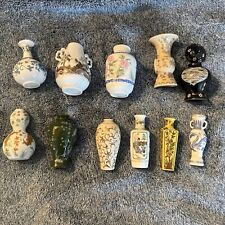 11 Piece Set Franklin Mint Treasures Of Imperial Dynasties Japan Miniature Vases picture