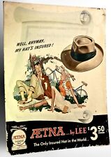 Vintage Aetna By Lee - “Insured Hat”  Eisleback Advertising Sign Robert O. Reid picture