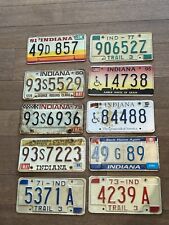 (Qty 10) Vintage Indiana License Plates Craft Hoosier Car Tags Man Cave (A) picture