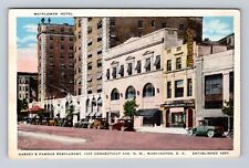 Washington DC, Mayflower Hotel, Harveys Famous Restaurant Vintage c1937 Postcard picture