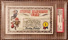 JUVENILE DELINQUENCY AWARD: 1964 Topps Nutty Awards PRE-GPK CONCEPT PSA GRADED 8 picture