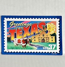 Vintage Greetings from Texas State Longhorn Image Postcard 2002 picture