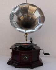 Beautiful Brass Working Gramophone Special embroidered Gramophone Music Player picture