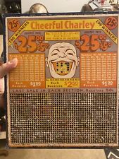 Vintage Cheerful Charley 25 Cent Punch Board Jackpot Used picture