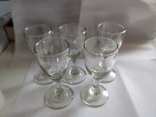 Set of 5 Small  Stemmed Wine Tasting Shot Glasses 4 3/4 Inch tall picture