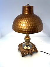 Pittsburgh Lamp, Brass & Glass Company Cast Table Lamp Light Metal Shade Cooper picture