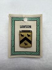Vintage Lawson Family Crest Lapel Hat Jacket Pin picture