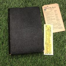 1953  BLACK Nelson Bible Revised Standard Edition Genuine Morocco Leather Lined picture