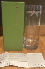 Kate Spade Lenox Grace Avenue Crystal Vase 10.25” Clear Silver Ribbon Bow $140 picture