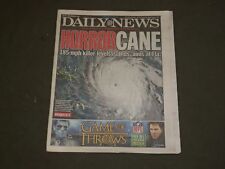 2017 SEPTEMBER 7 NEW YORK DAILY NEWS - HURRICAN IRMA - CRAIG CARTON BUSTED picture