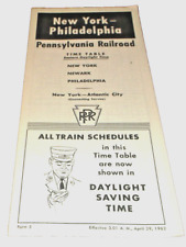 APRIL 1962 PRR PENNSYLVANIA RAILROAD FORM 5 PUBLIC TIMETABLE picture