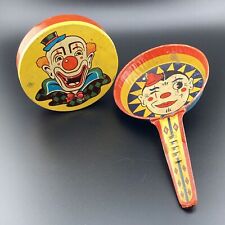 Kirchhof Life of the Party Winking Clown Clacker & US Toy Mfg Co Spinner Ratchet picture