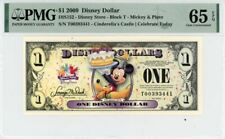 2009 $1 Disney Dollar Mickey & Pluto PMG 65 EPQ (DIS152) picture