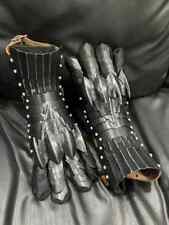 Ring Wraith Costume Knight Nazgul Gloves Black Perfect Gauntlets Gloves picture