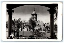 c1940's Church Temple Palm Tree San Luis Rio Colorado Mexico RPPC Photo Postcard picture