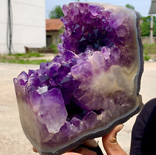 7.61LB Natural Amethyst geode quartz cluster crystal specimen Healing picture