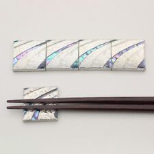 5pcs Japanese Chopstick rest Takaoka craft Tin Mother-of-pearl Water surface picture