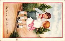 VTG EMBOSSED Postcard- Greeting, Oh I'd tie your tie anytime 1910 UnPost picture