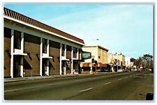 c1960's Street View Crocker Citizen Bank Shell Chico California CA Postcard picture