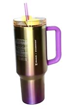 Starbucks X Stanley Summer Collab 40 oz Tumbler Sunset Gradient Gold and Pink picture