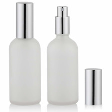 Empty Frosted Glass Spray Bottle 3.4oz, Perfume Atomizer, Fine Mist Spray 2 PACK picture