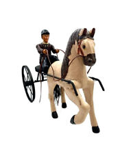 Horse Racing Equestrian Horsemen with Carriage RARE Antique Decor 21