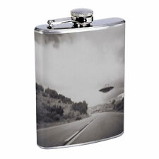 Vintage Alien Abduction D6 Flask 8oz Stainless Steel Hip Drinking Whiskey  picture