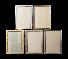 5 Vintage Mid Century Modern Hollywood Regency Metal Photo Picture Frames 5x7 picture