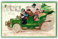1911 St. Patrick's Day Car Riding Ellen Clapsaddle Artist Signed Posted Postcard picture