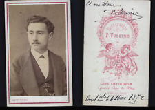Vuccino, Constantinople, Shipping, 1872 Vintage Albumen Print CDV. picture