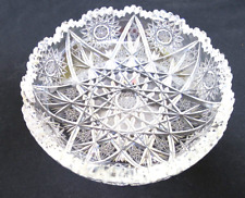 Exquisite American Brilliant Cut Glass Bowl With Intricate and Detailed Design picture