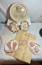 Vintage Old Baby Photo And Hand/Foot Prints. Estimated Early 1960s picture