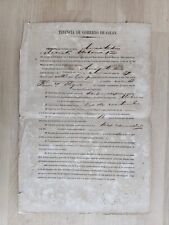 ANTIQUE 1867 CHINA CHINESE SLAVES COLON MATANZAS CUBA CONTRACT DOCUMENT SIGNED picture