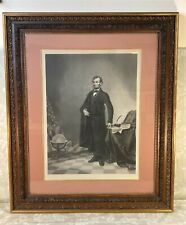 Antique Fishel Adler & Schwartz Abraham Lincoln engraving original frame with mo picture