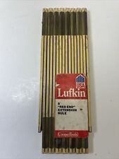 Lufkin X46 6' Red End Extension Wood Folding Rule Brass Slide NOS USA Y picture