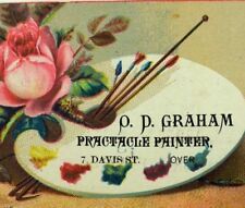 1870's-80's O.D. Graham, House, Sign, Carriage Painter, Rochester, NY Card F95 picture