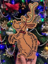 Dr Seuss The Grinch Who Stole Christmas Max The Dog Wood Block Sign Decor NEW picture