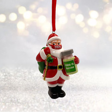 Santa Holding Vaccine Christmas Ornament 2021 picture
