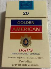 Vintage Golden American Lights Filter Cigarette Cigarettes Cigarette Paper Box picture