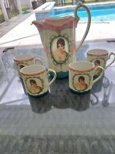 Royal Vienna Antique Chocolate Pot and 4 cups- missing top of pot picture