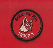 GOOD OL FOX Round Patrol Patch Wood Badge Course Cub Boy Scout beads BSA picture