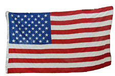 Vintage Bulldog U.S./American Flag Sewn 50 Star 100% Cotton Bunting 5 x 8 feet picture