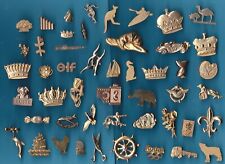 RARE LOT OF 50 PIN'S DORE GOLD COLOR VARIOUS JEWELRY POB5 picture