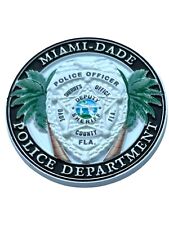 Miami Dade Police Department (Florida) White Challenge Coin Gator Flamingo Badge picture