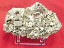 BIG 100% Natural PYRITE Crystal CUBE Cluster From Peru with Stand 1591gr picture